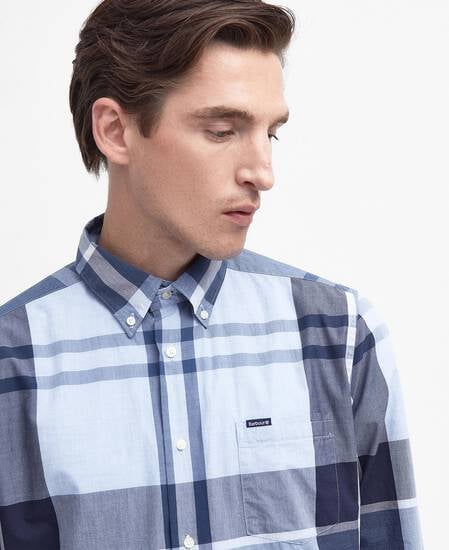 Harris Tailored Long-Sleeved Shirt Berwick Blue Tartan