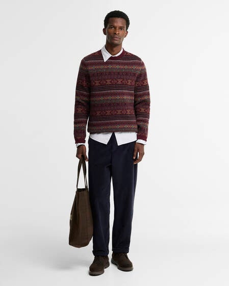 Maglione girocollo Dalehead Fair Isle Wine