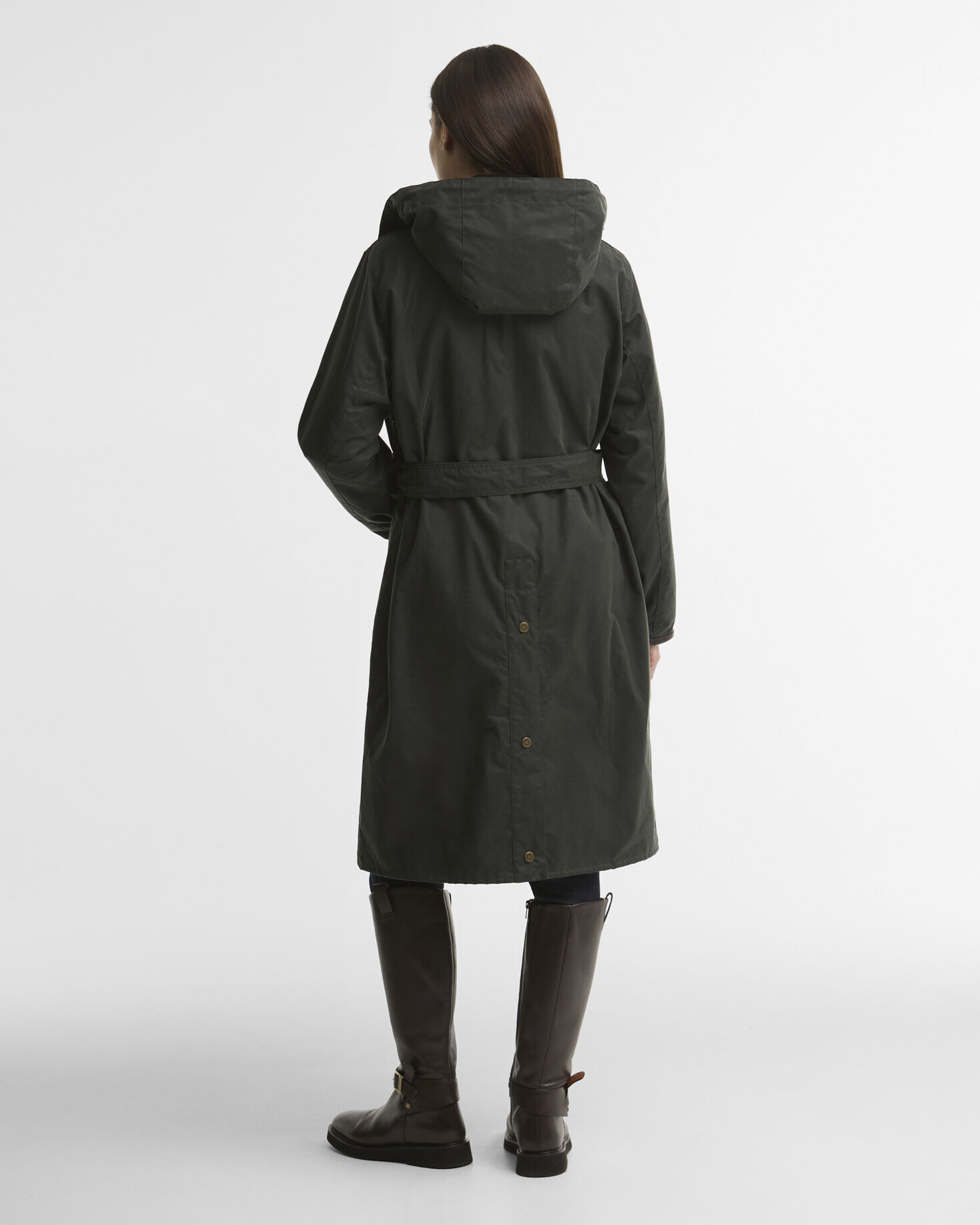Antoinette Waxed Trench Coat Sage/Classic