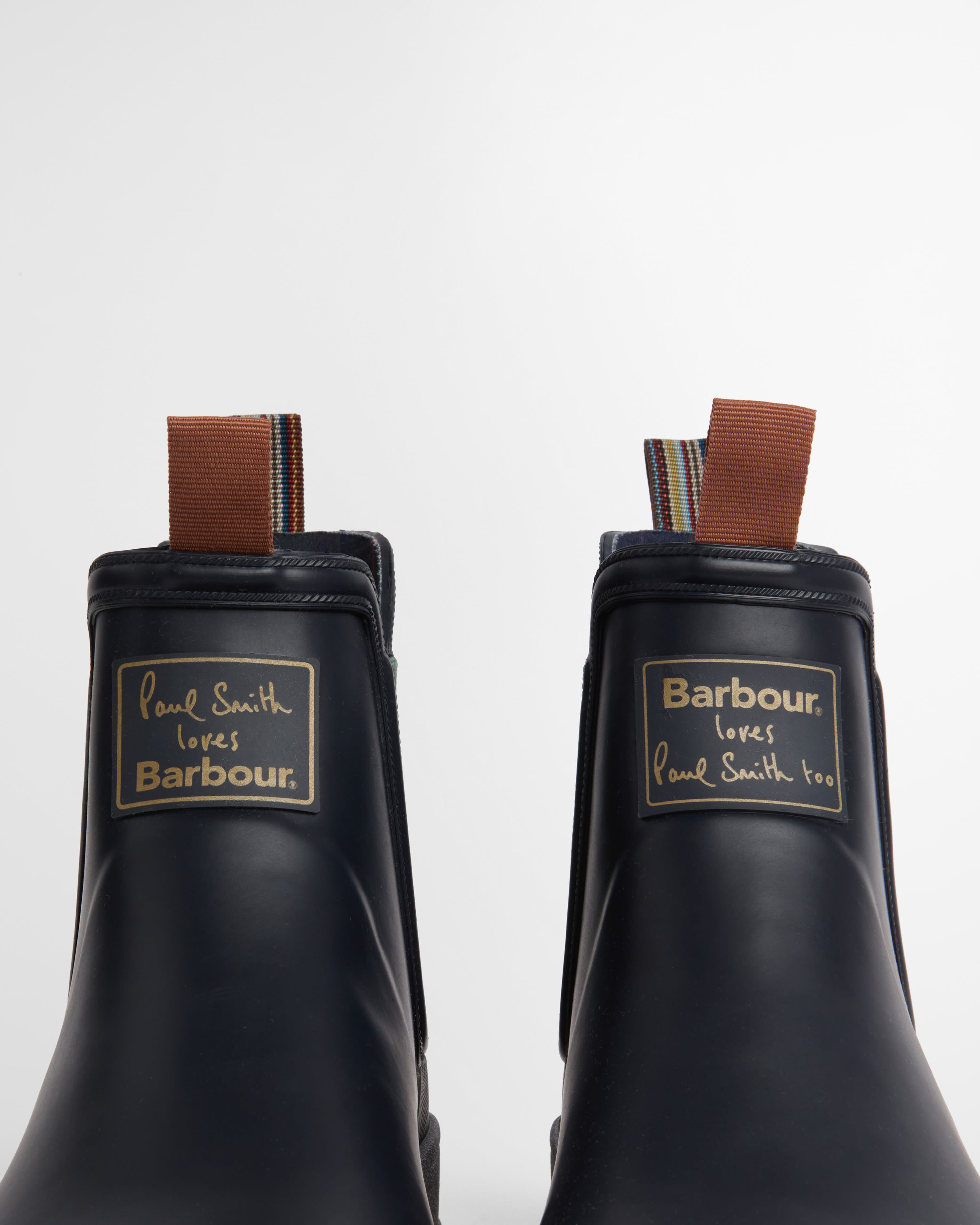 Paul Smith Loves Barbour Herren Gummistiefel Chelsea Navy