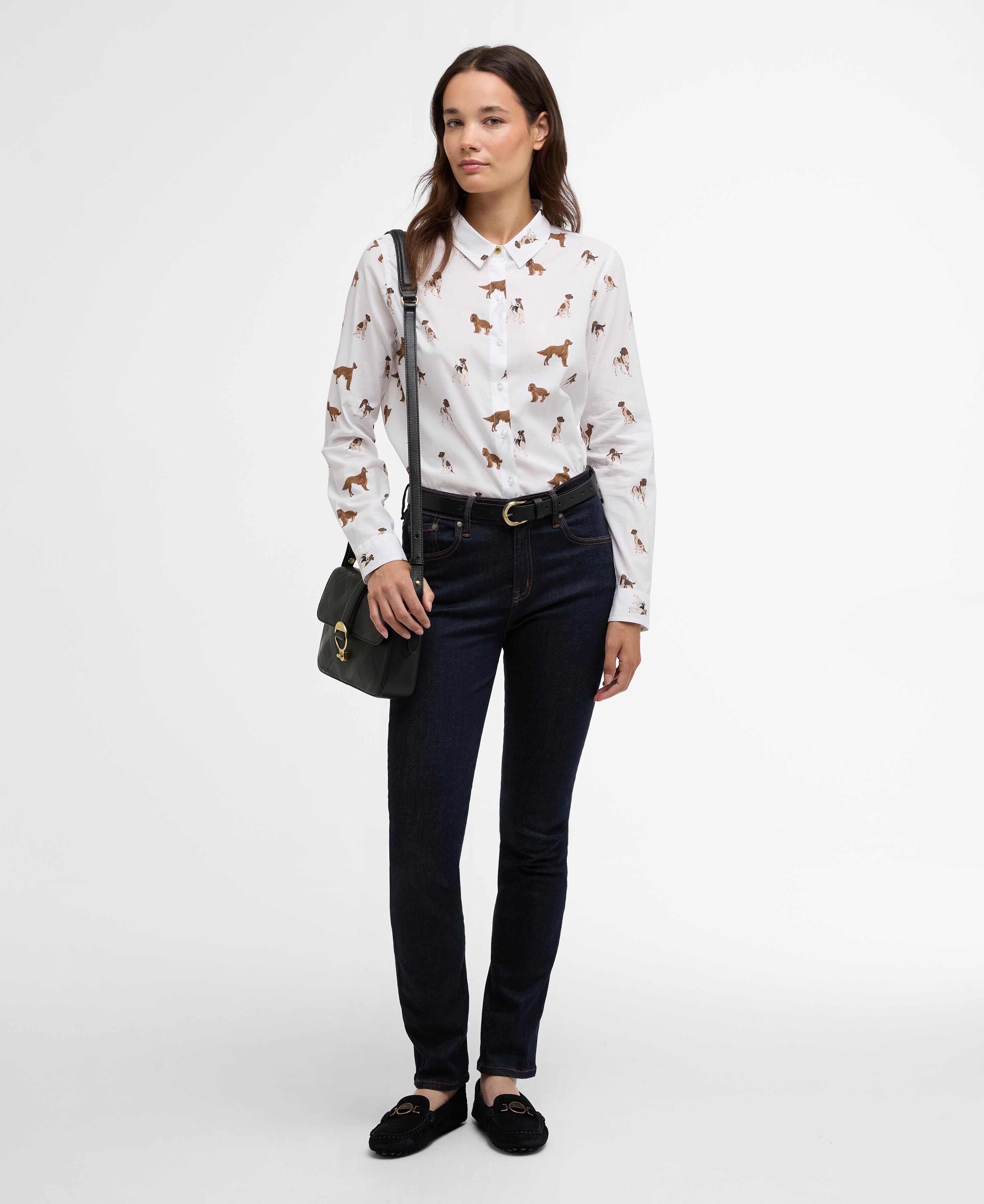 Safari Relaxed Long-Sleeved Shirt Multi Dog Print