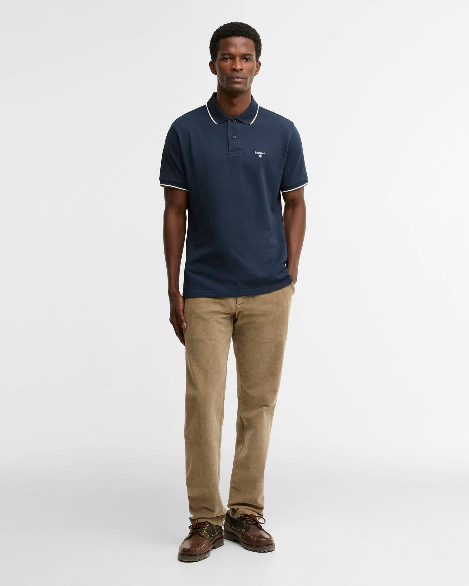Stretch Cord Tailored Trousers Washed Stone image number 0
