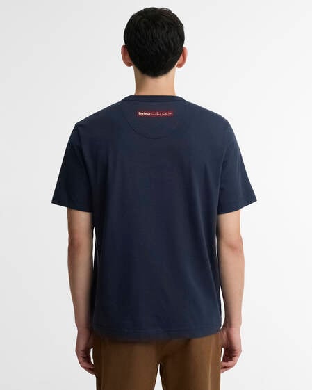 Paul Smith Loves Barbour Key Graphic T-Shirt Navy