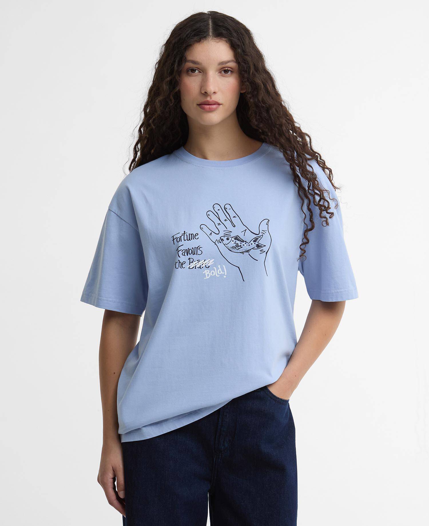 Paul Smith Loves Barbour Ollerton T-Shirt Mid Blue image number 0
