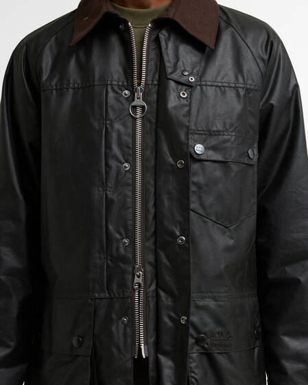 Barbour x A.P.C. Beaufort Waxed Jacket Dark Sage