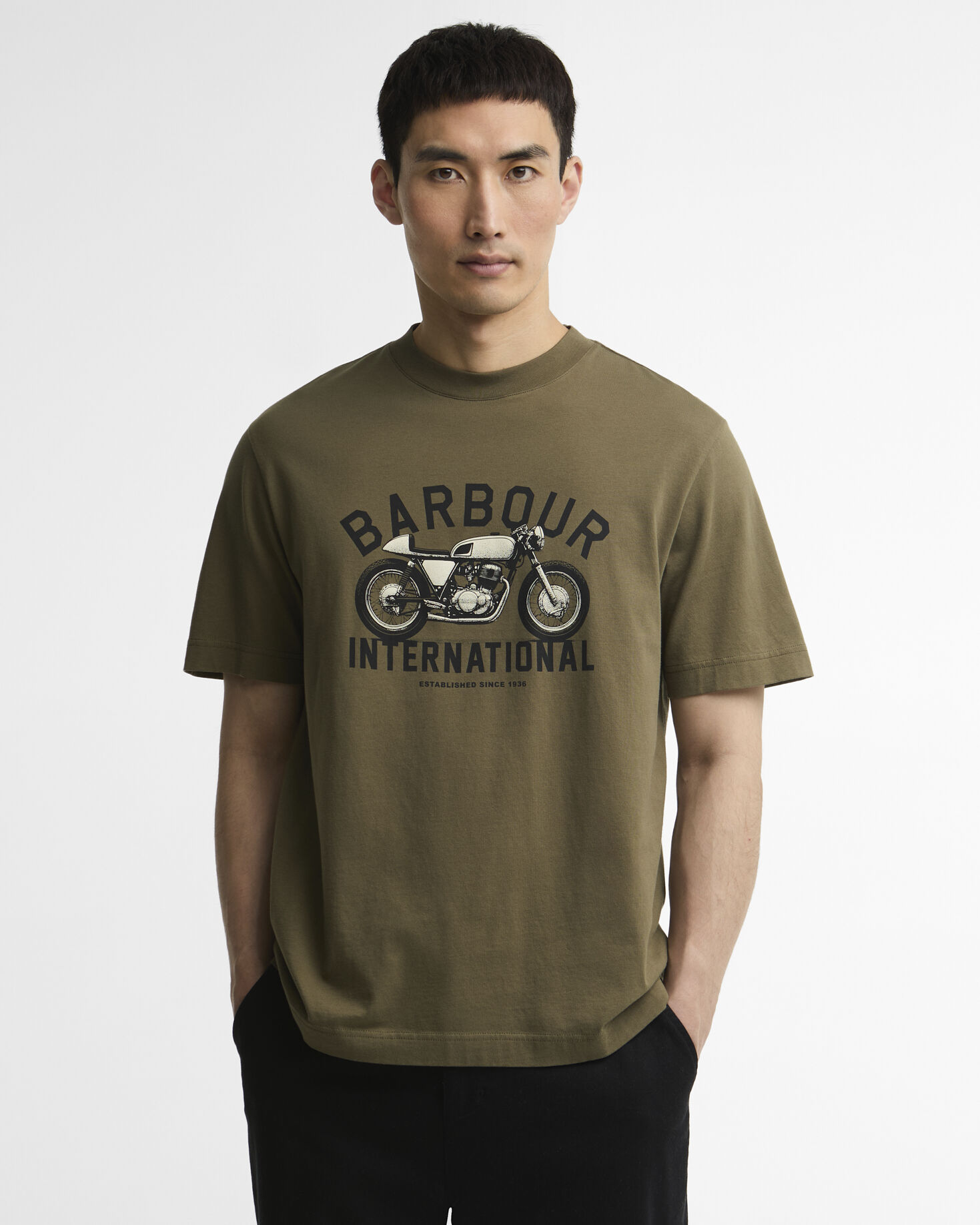T-Shirt Eric Graphic Mid Olive