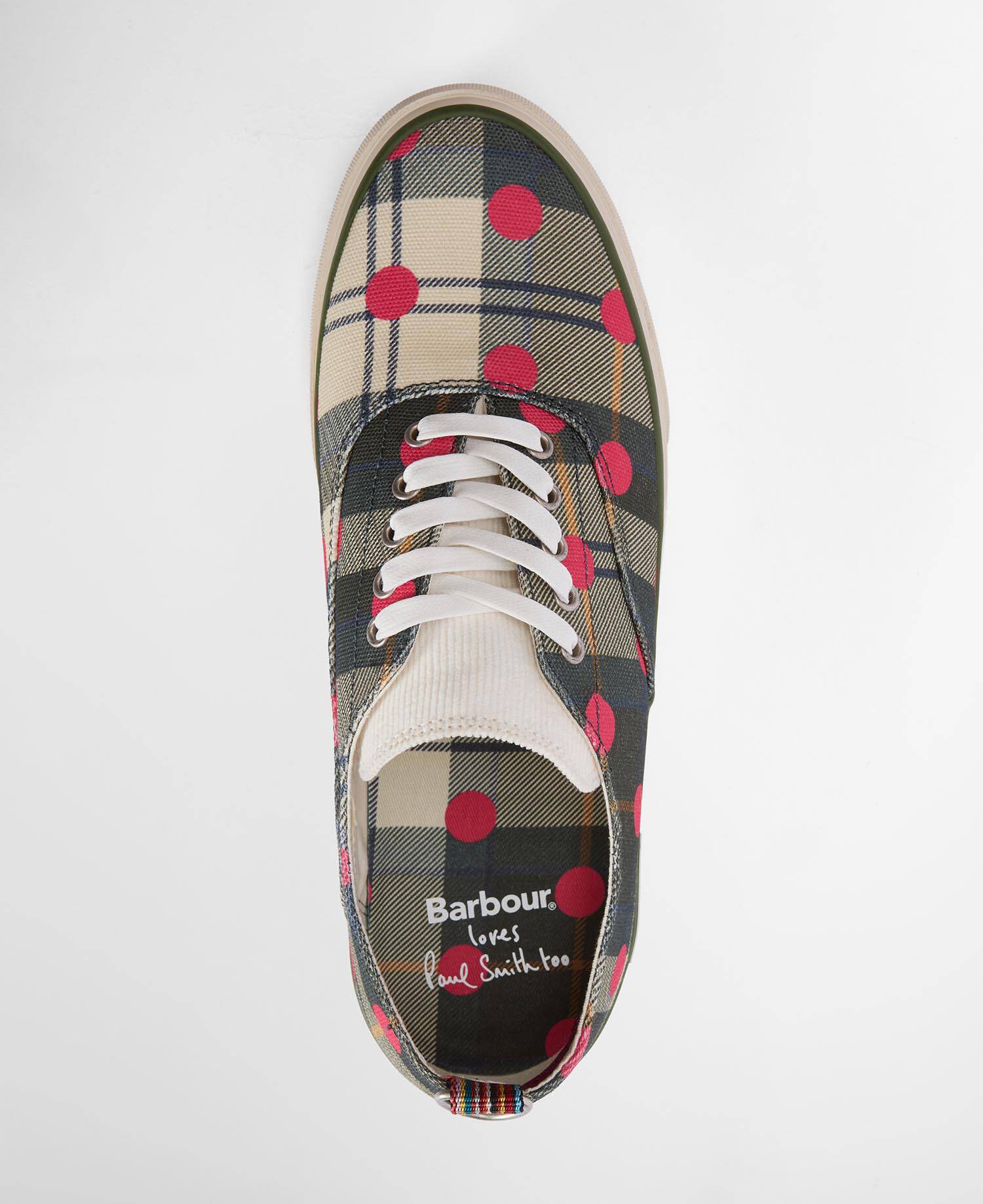 Paul Smith Loves Barbour Women's Plimsolls Ancient Tartan image number 5