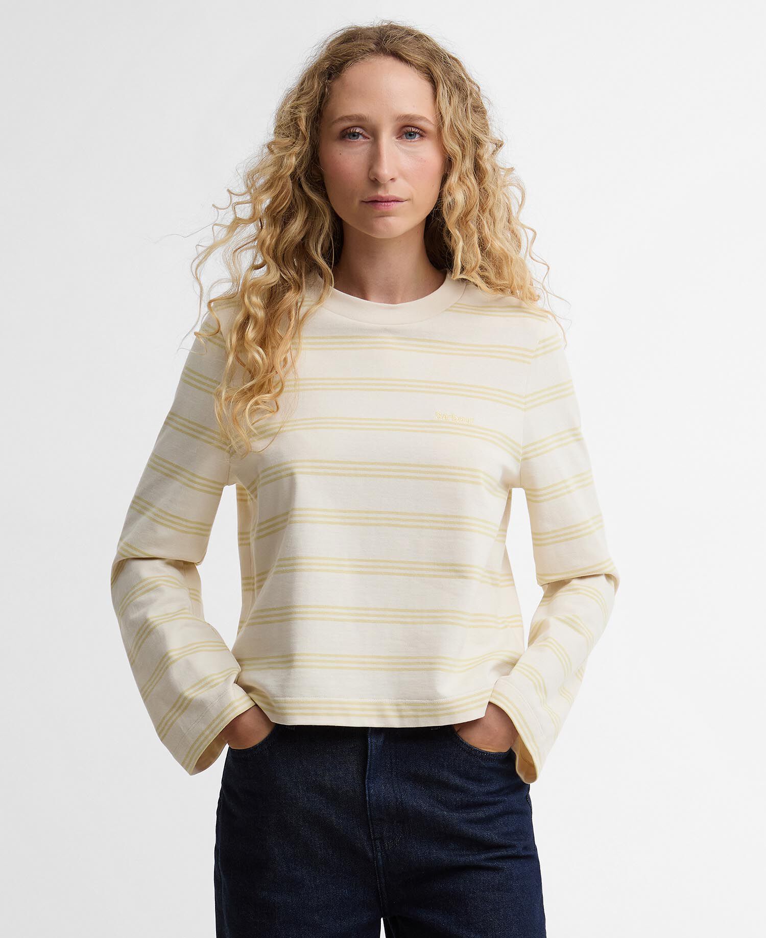 Dartmoor Striped Long-Sleeved T-Shirt Original Ecru/Soured Citrus Stripe
