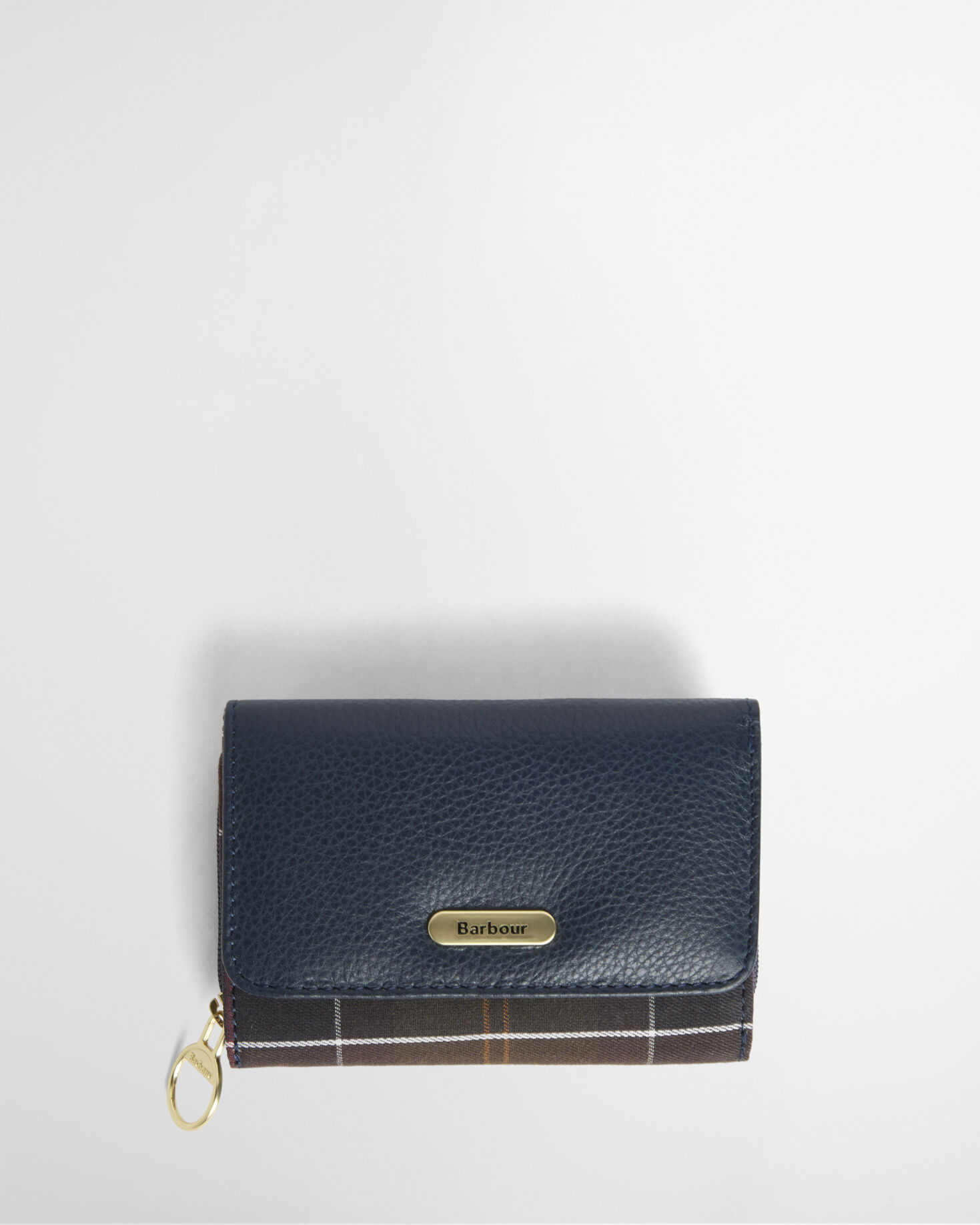 Set regalo Rosa in pelle Navy/Classic Tartan
