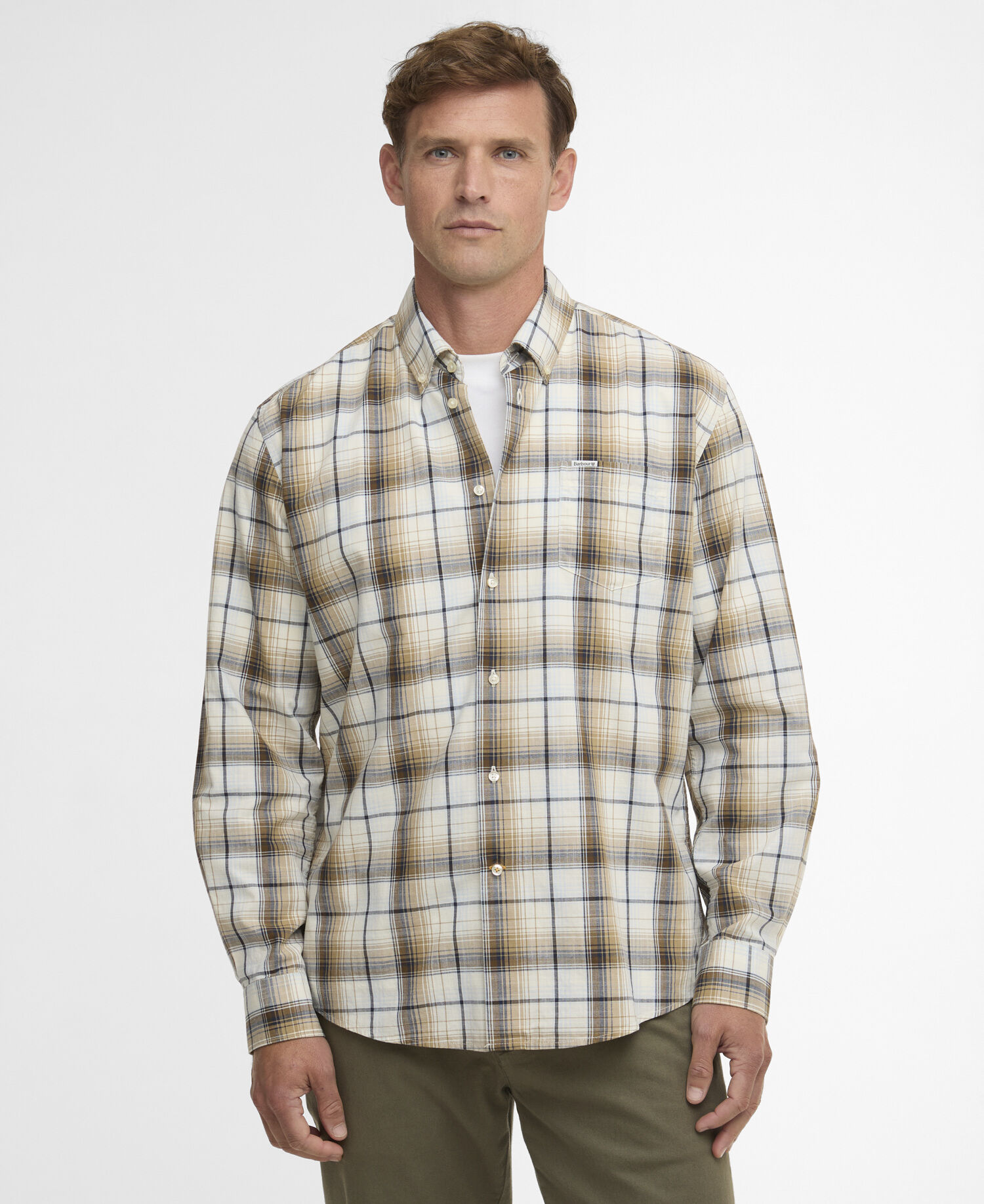 Witton Checked Regular Shirt Whisper White