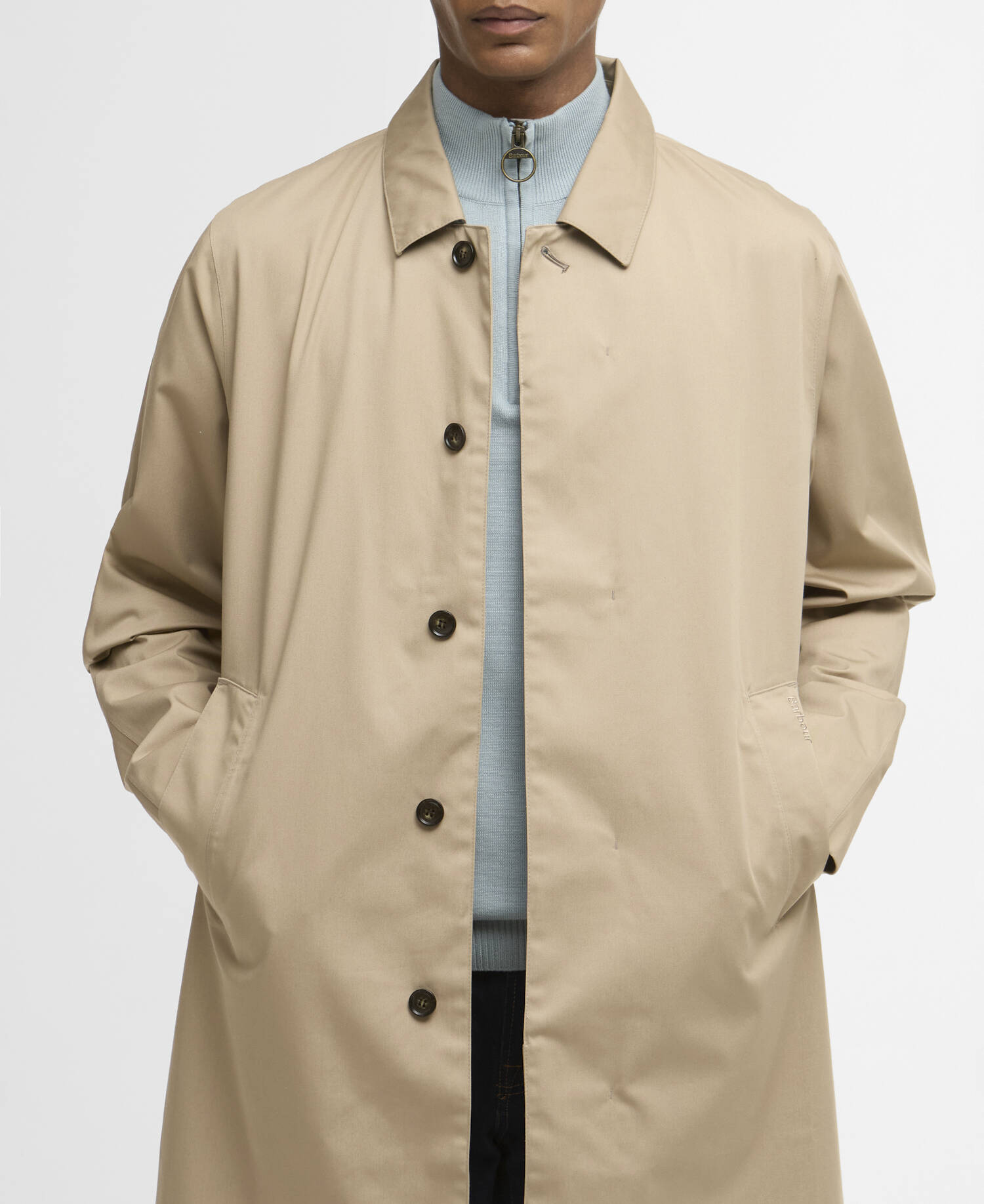 Rokig Lightweight Mac Jacket Washed Stone/Highland Loch image number 5