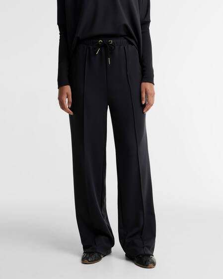 Kemora Wide-Leg Trousers Black