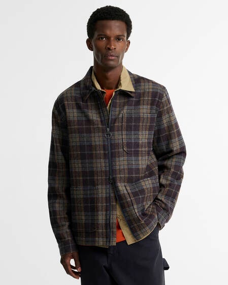 Barbour Overshirt Northfield Checked Brown