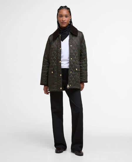 Modern Beadnell Quilted Jacket Sage/Ancient