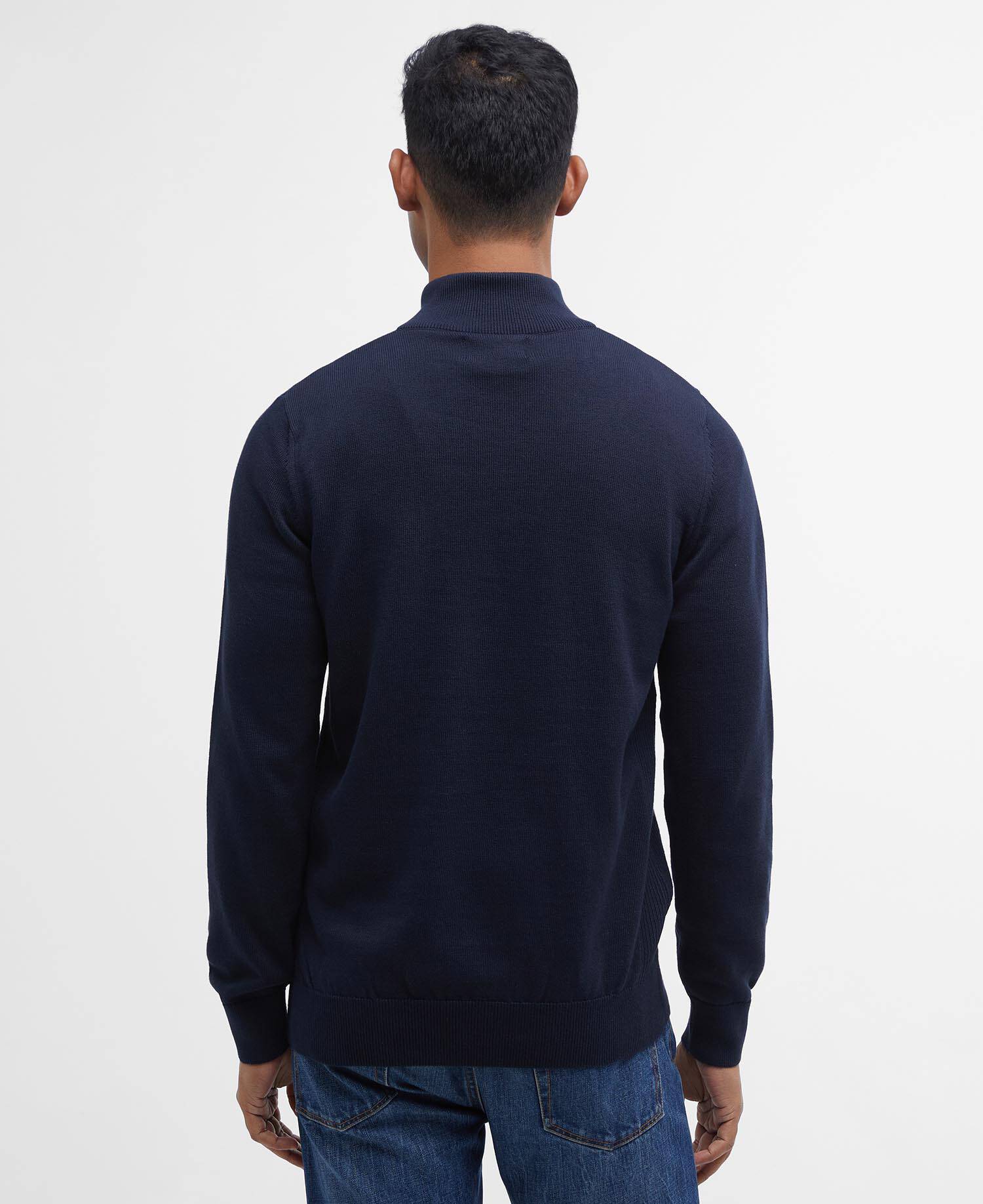 Cotton Quarter-Zip Jumper Classic Navy image number 2