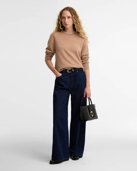 Maglione girocollo in cashmere Penwood Camel