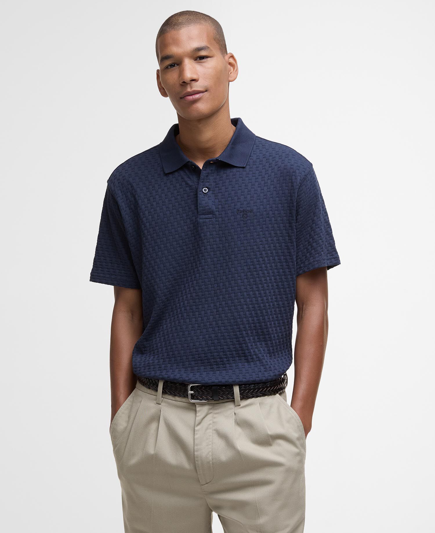 Polo texturizzata Westerdale Navy