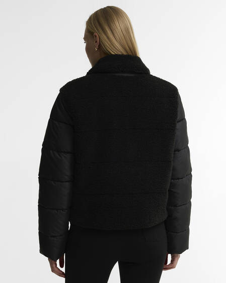 Luna Fleece Quilted Jacket Black