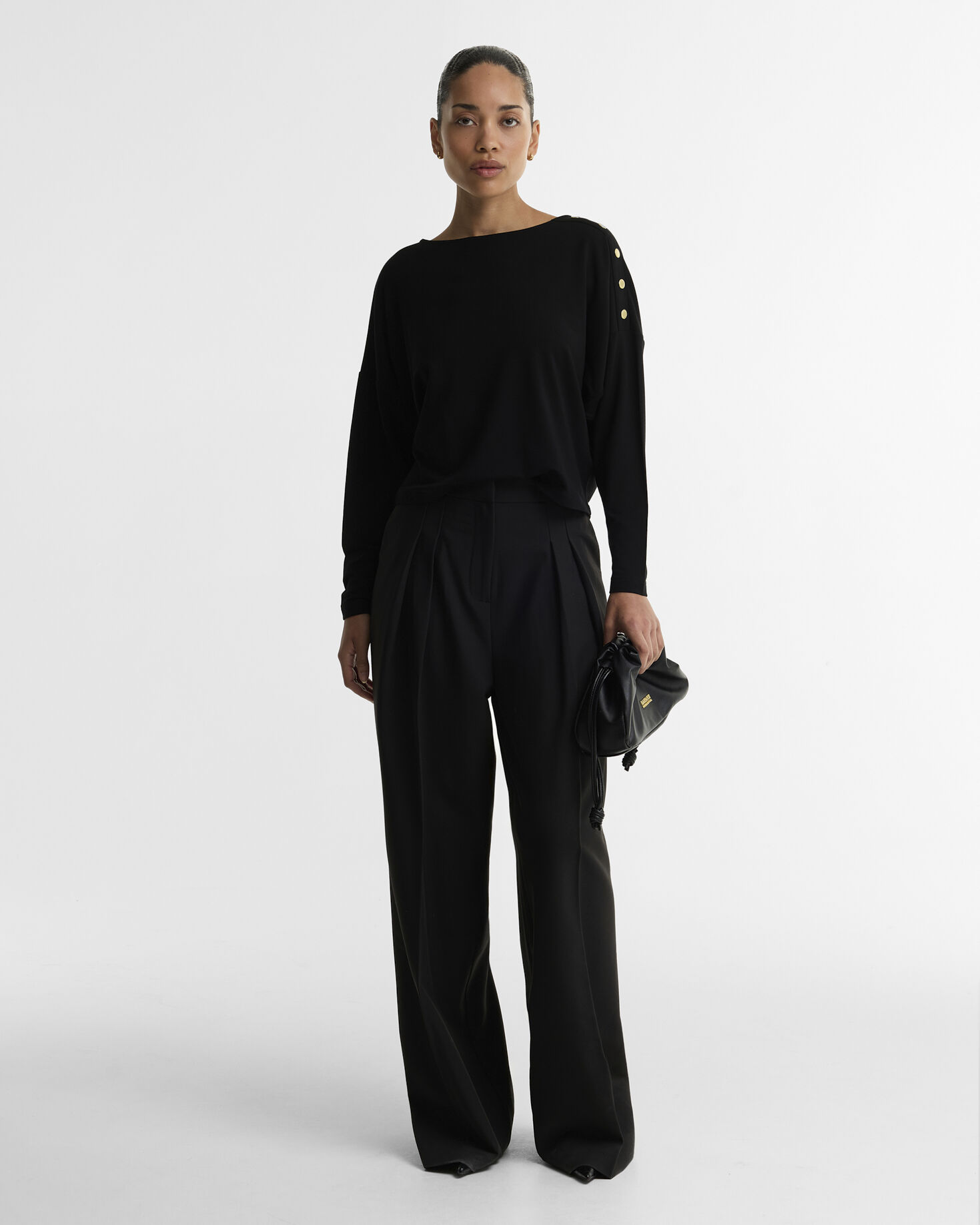 Cyrus Long-Sleeved Top Black