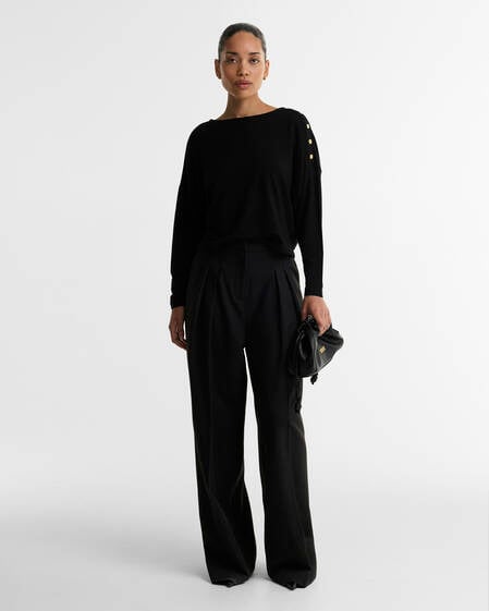 Cyrus Long-Sleeved Top Black