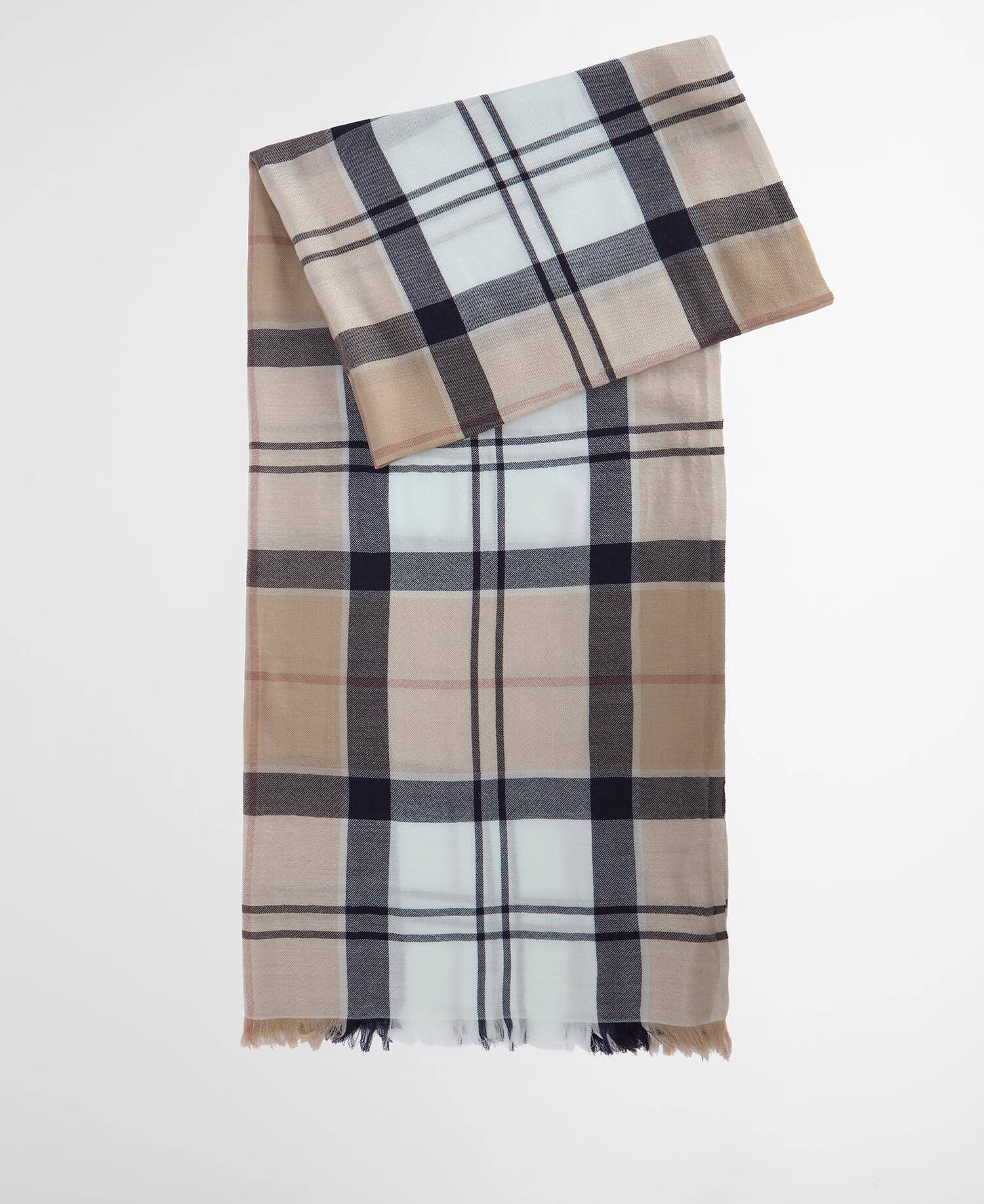 Verona Tartan Pashmina Scarf Rosewood Tartan image number 0