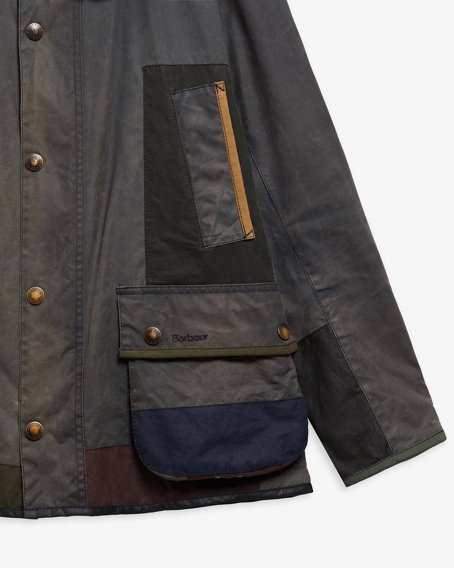 Barbour Re-loved Men's Ashby Waxed Jacket - Size M Navy image number 2