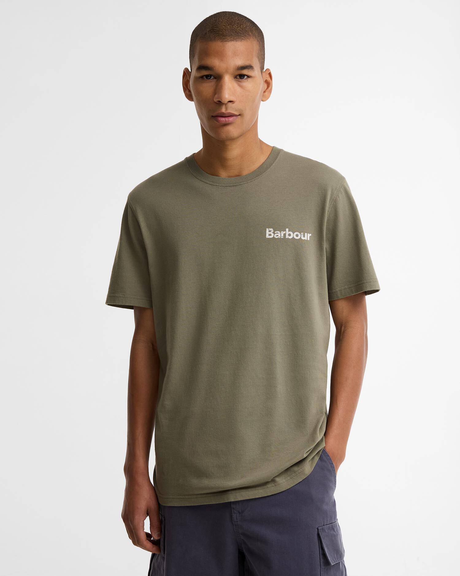 Dearham Graphic Tailored T-Shirt Dusty Olive image number 0