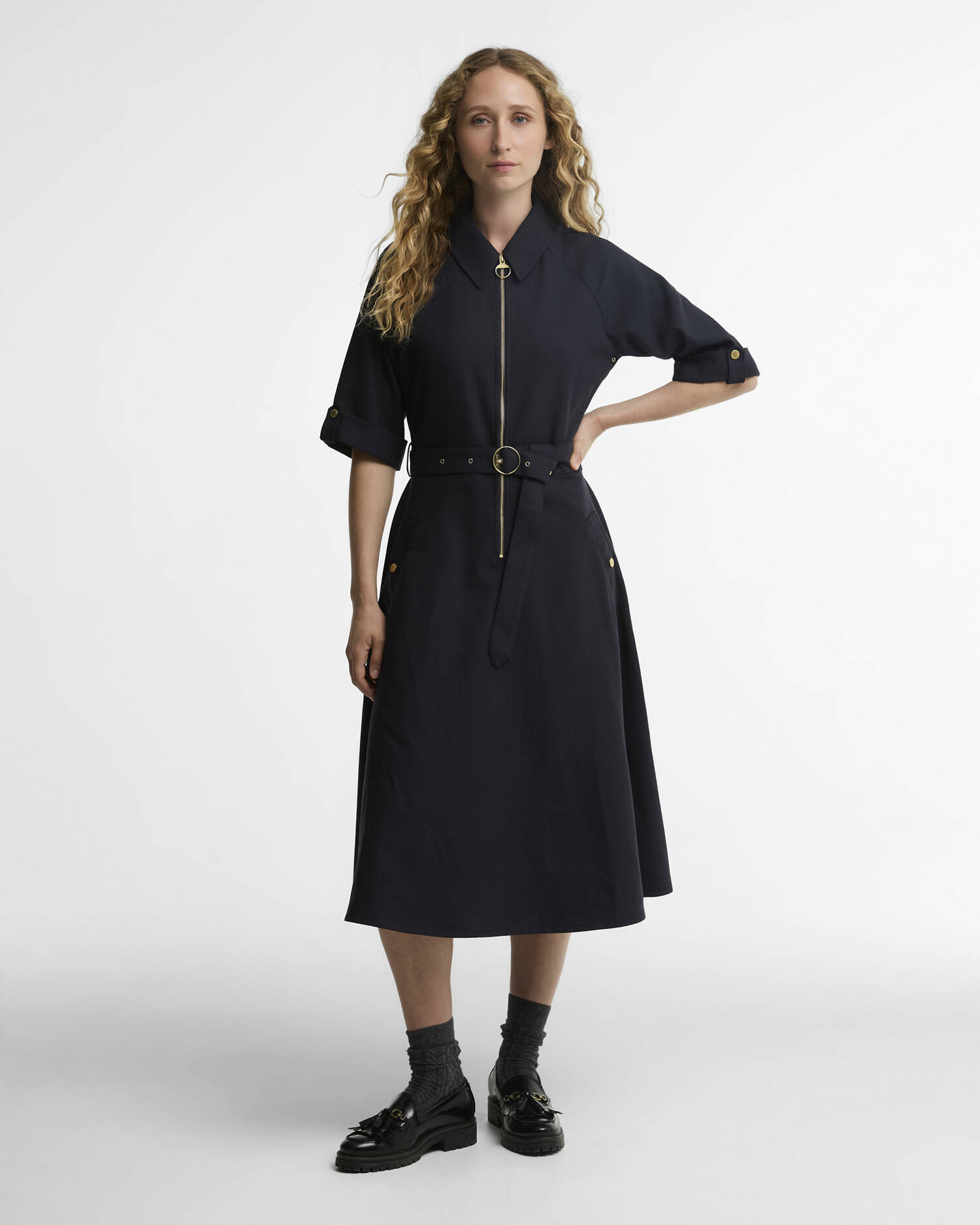 Arlene Midi Dress Dark Navy image number 0