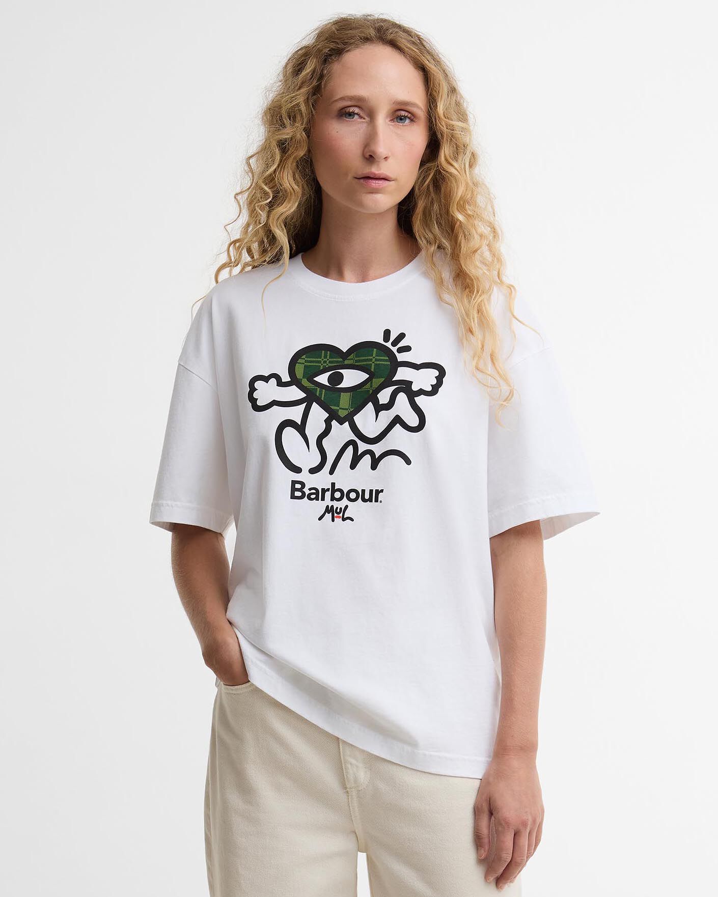 Barbour x Mul Ouseburn Oversized T-Shirt White