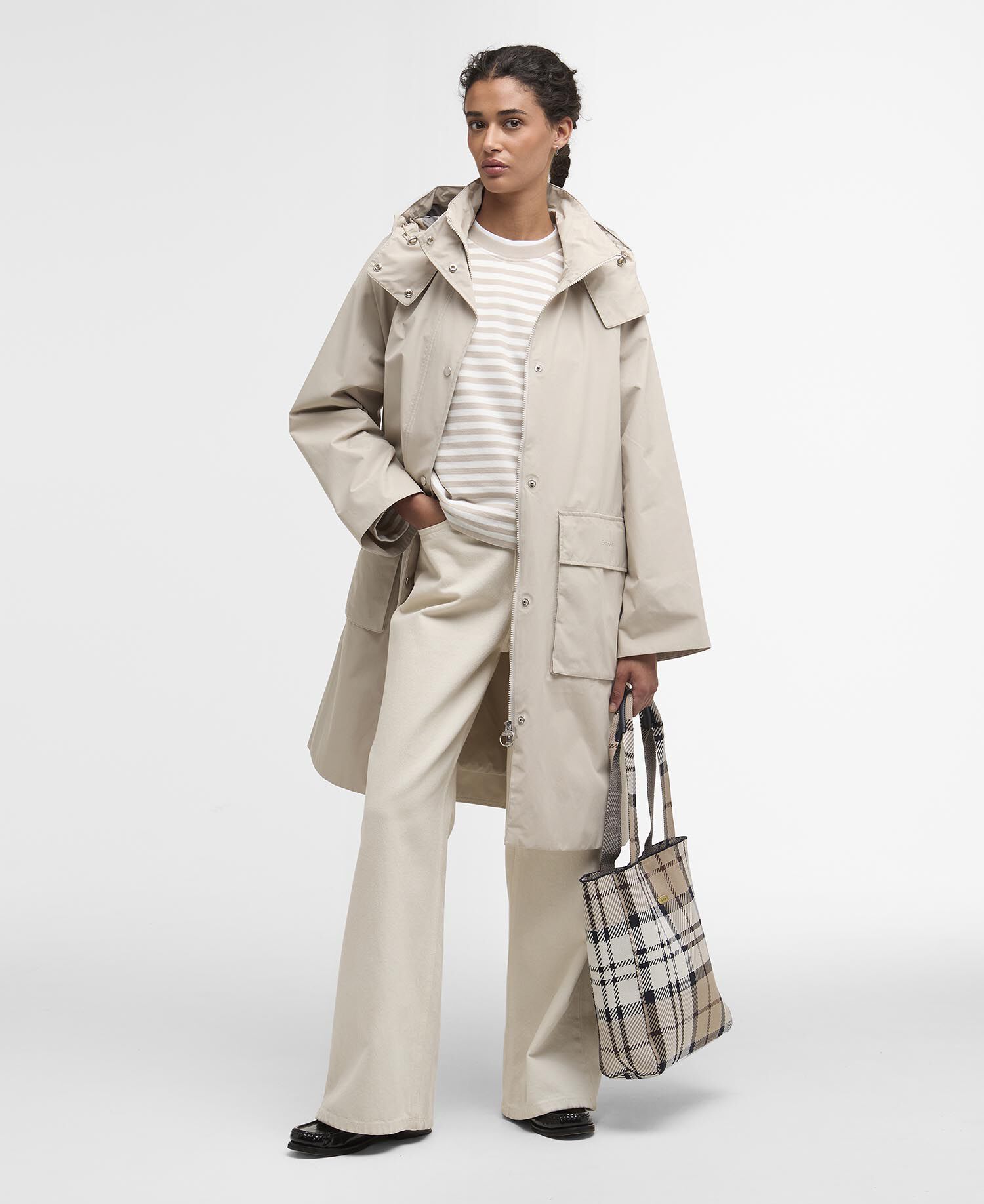 Devlin Waterproof Jacket Mist/Dress Navy Tartan