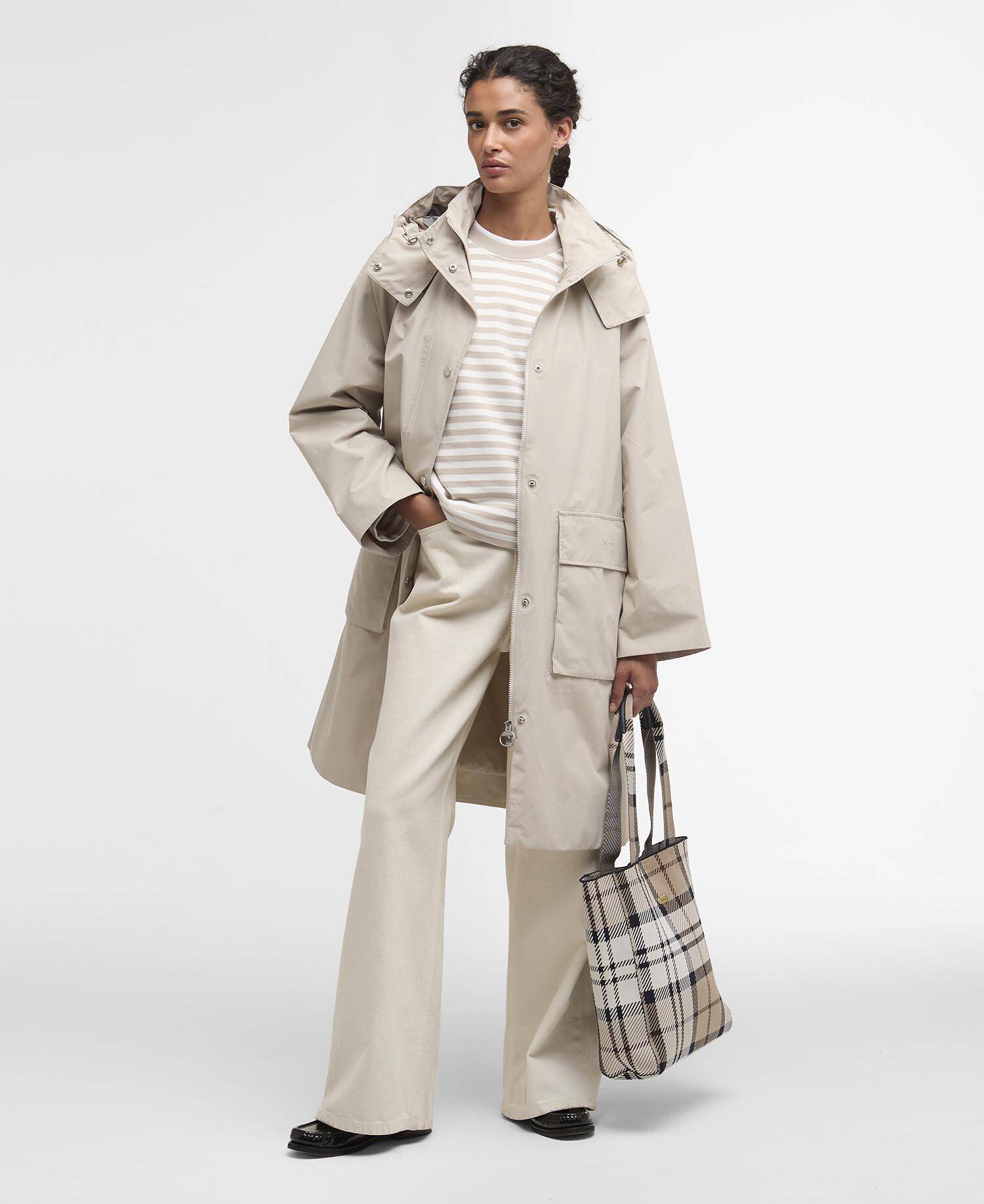 Devlin Waterproof Jacket Mist/Dress Navy Tartan image number 1