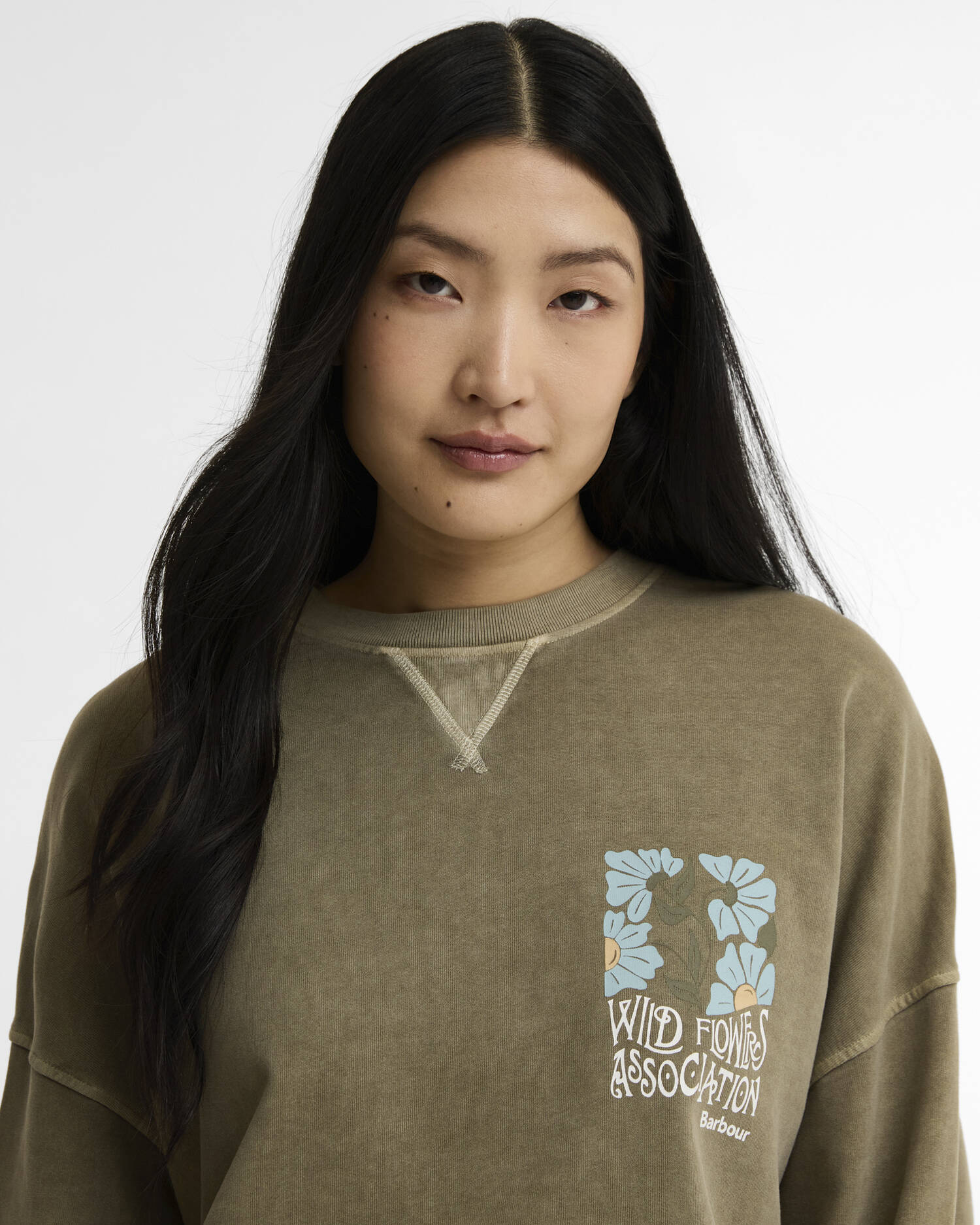 Sweatshirt Selena Bleached Olive image number 3