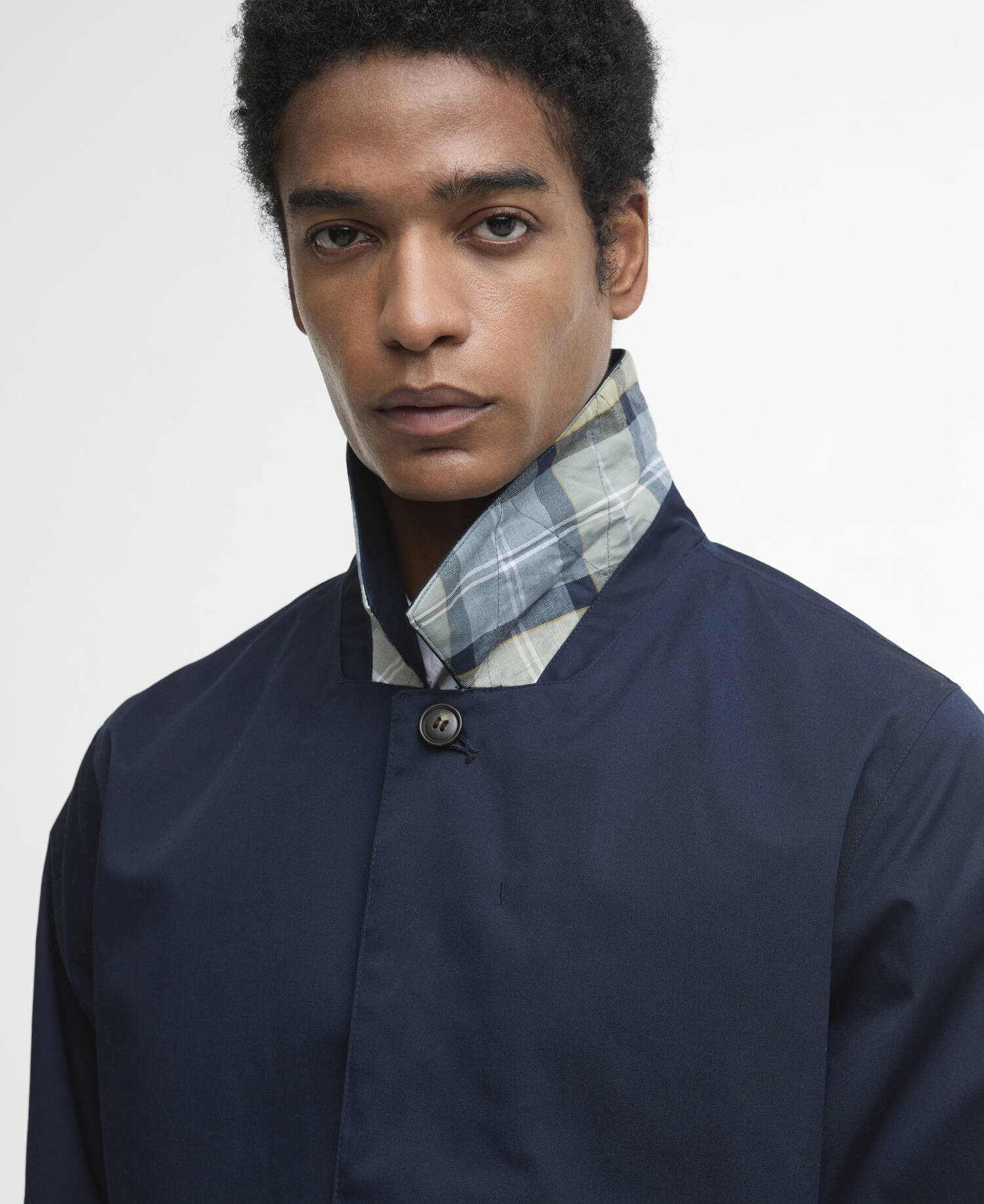 Short Rokig Waterproof Jacket Navy/Highland Loch image number 3