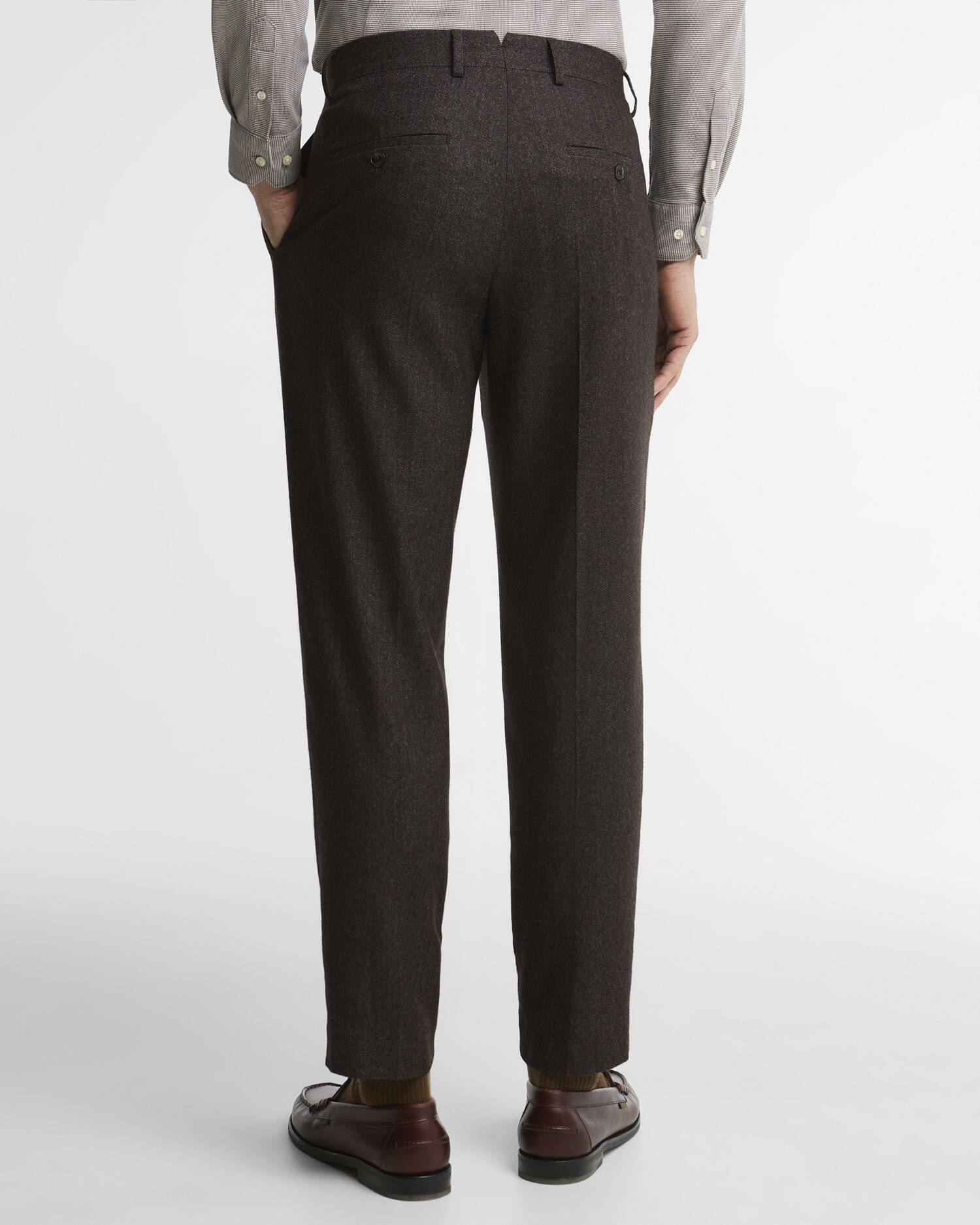 Barbour Hose Carlton Tailored aus Woll-Kaschmir-Mix Brown Marl image number 2