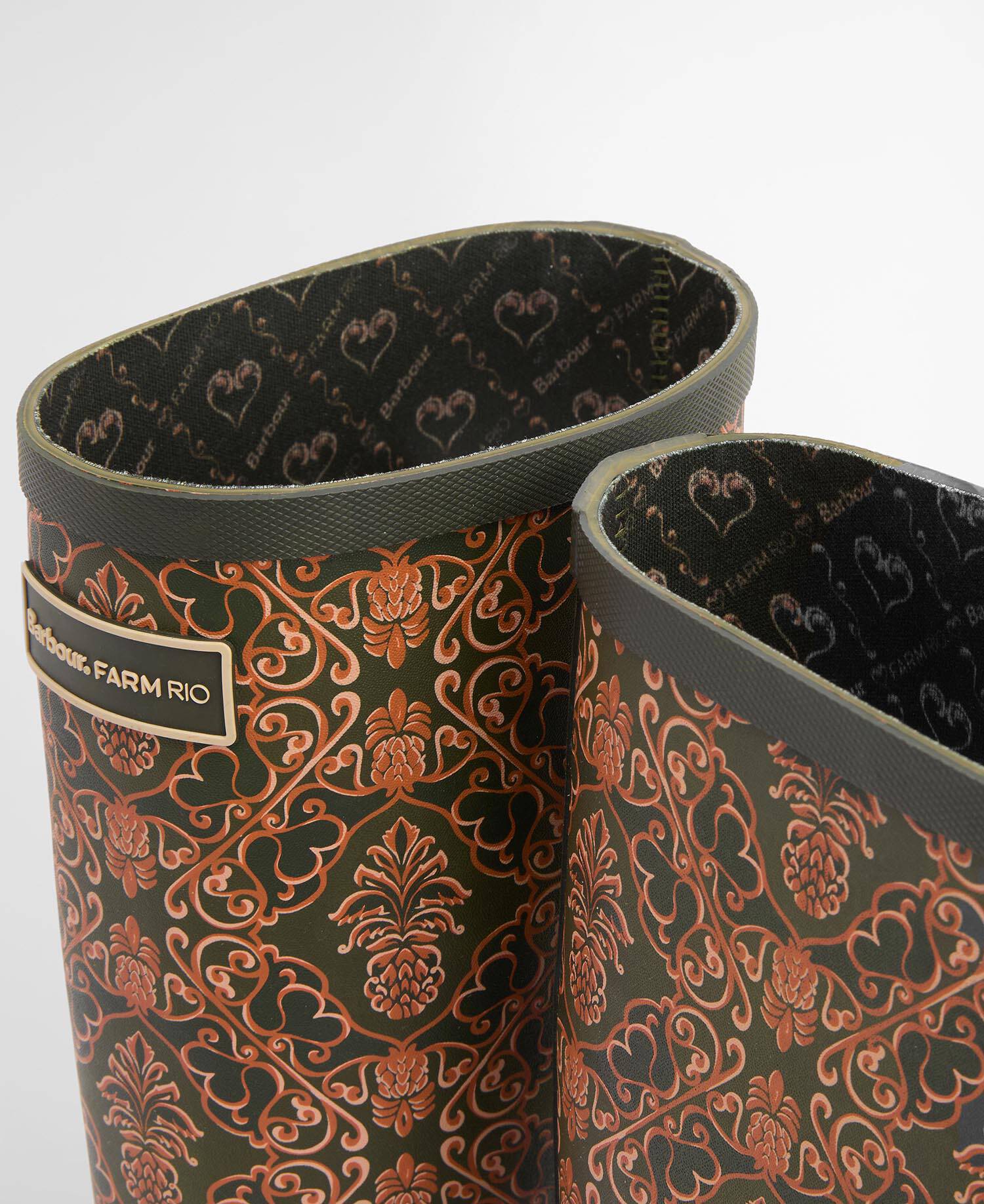 Barbour FARM Rio Cami Wellingtons Pineapple Print image number 4