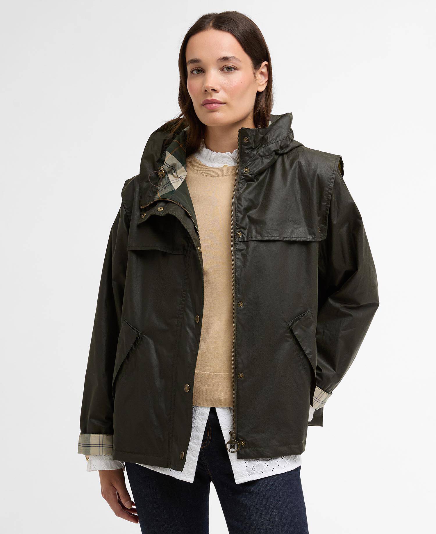 Wachsjacke Ornella Archive Olive/Ancient image number 0