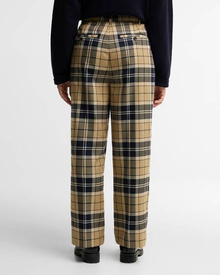 Pantaloni a taglio dritto Delilah in tartan Birchwood Tartan