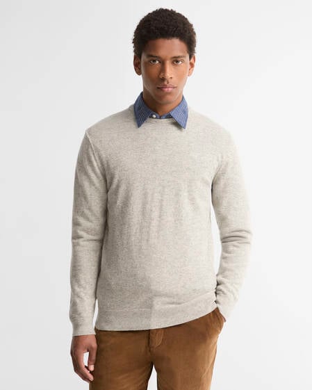 Felpa girocollo Essential Lt Grey Marl