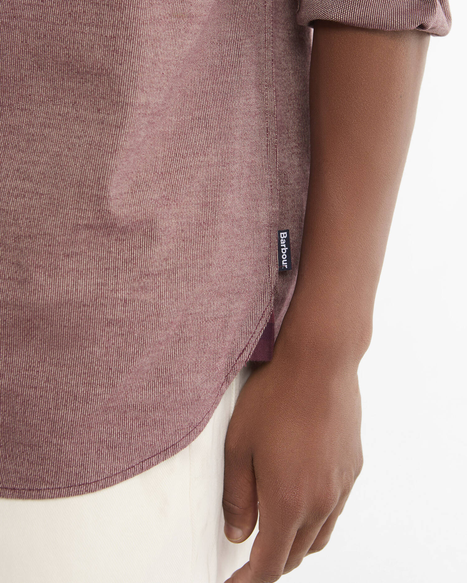 Nevis Authentic-Fit Long-Sleeved Shirt Ruby Marl image number 3