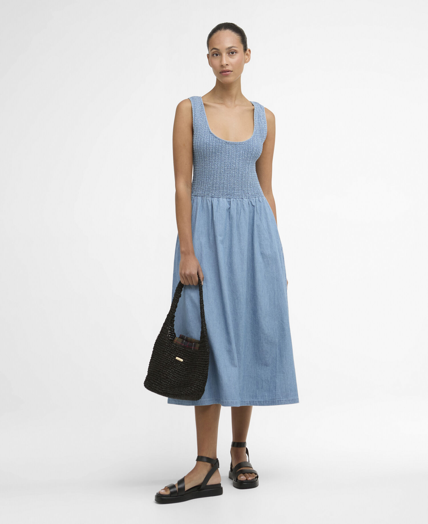 Josie Midi Dress Chambray
