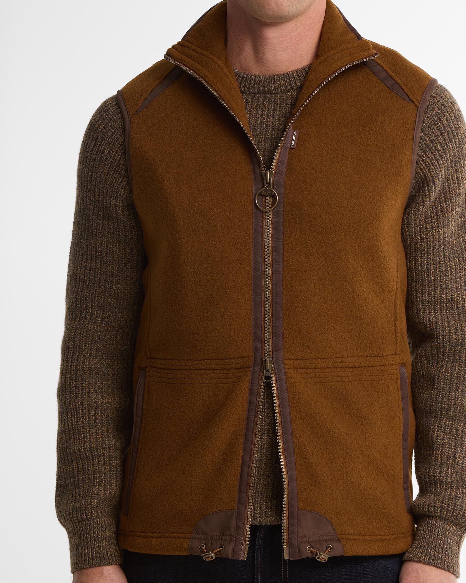 Langdale Fleece Gilet Rust Brown