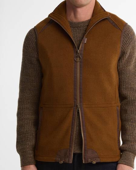 Langdale Fleece Gilet Rust Brown