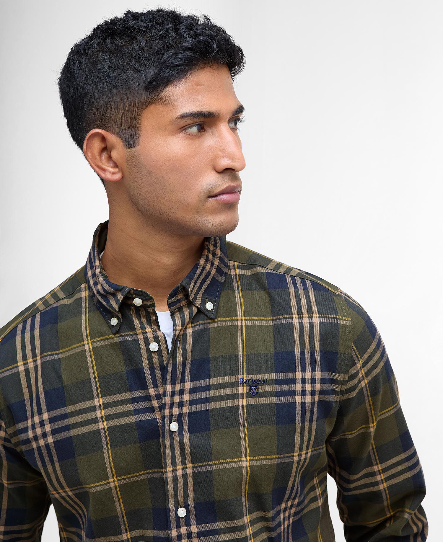 Edgar Tailored Long-Sleeved Shirt Olive