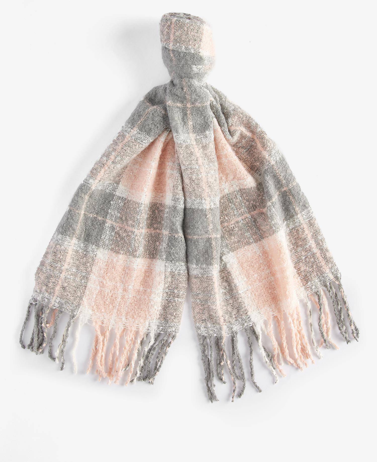 Saltburn Beanie & Tartan Scarf Gift Set Grey Rose image number 4