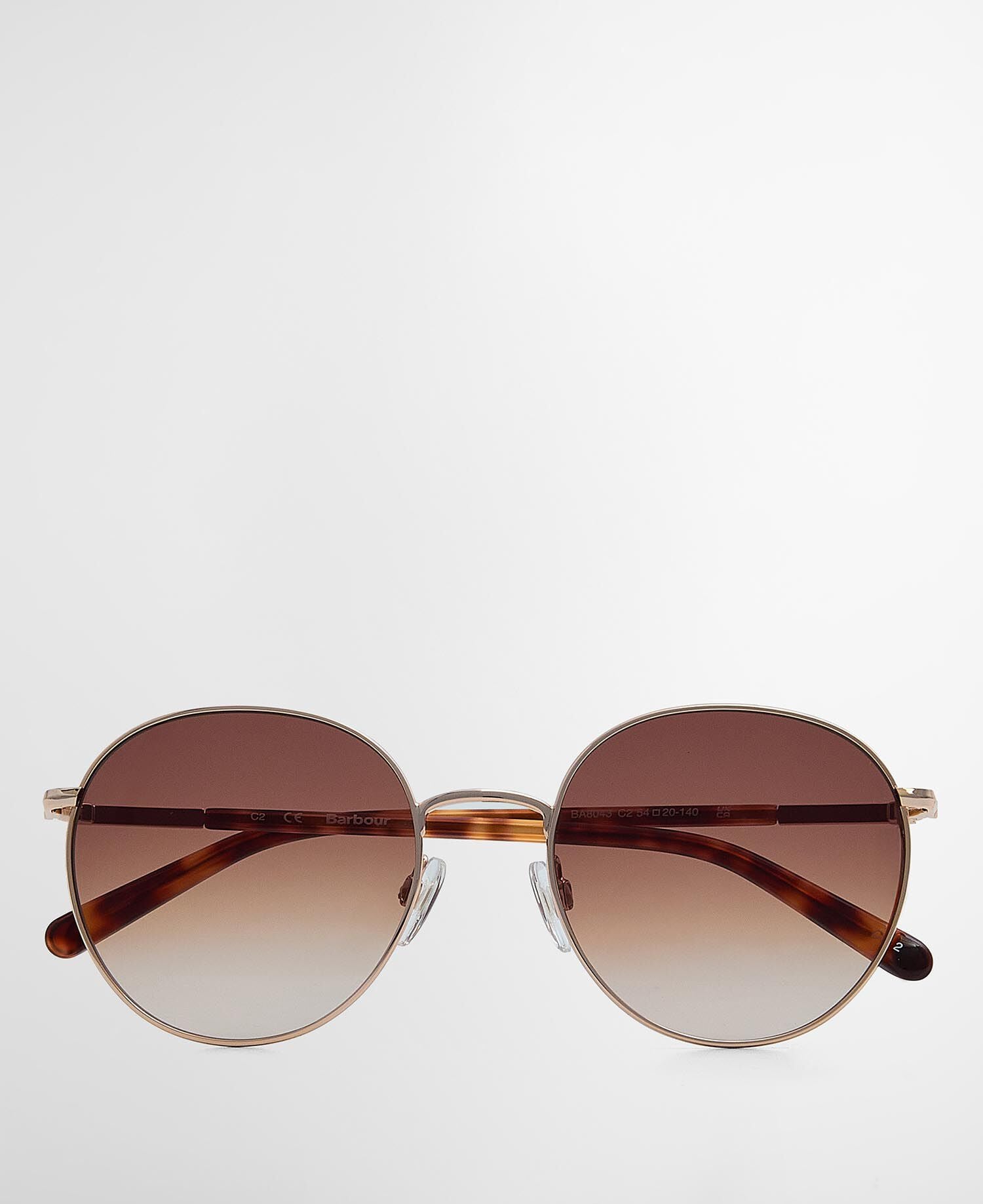 Rounded Metal Sunglasses Gold