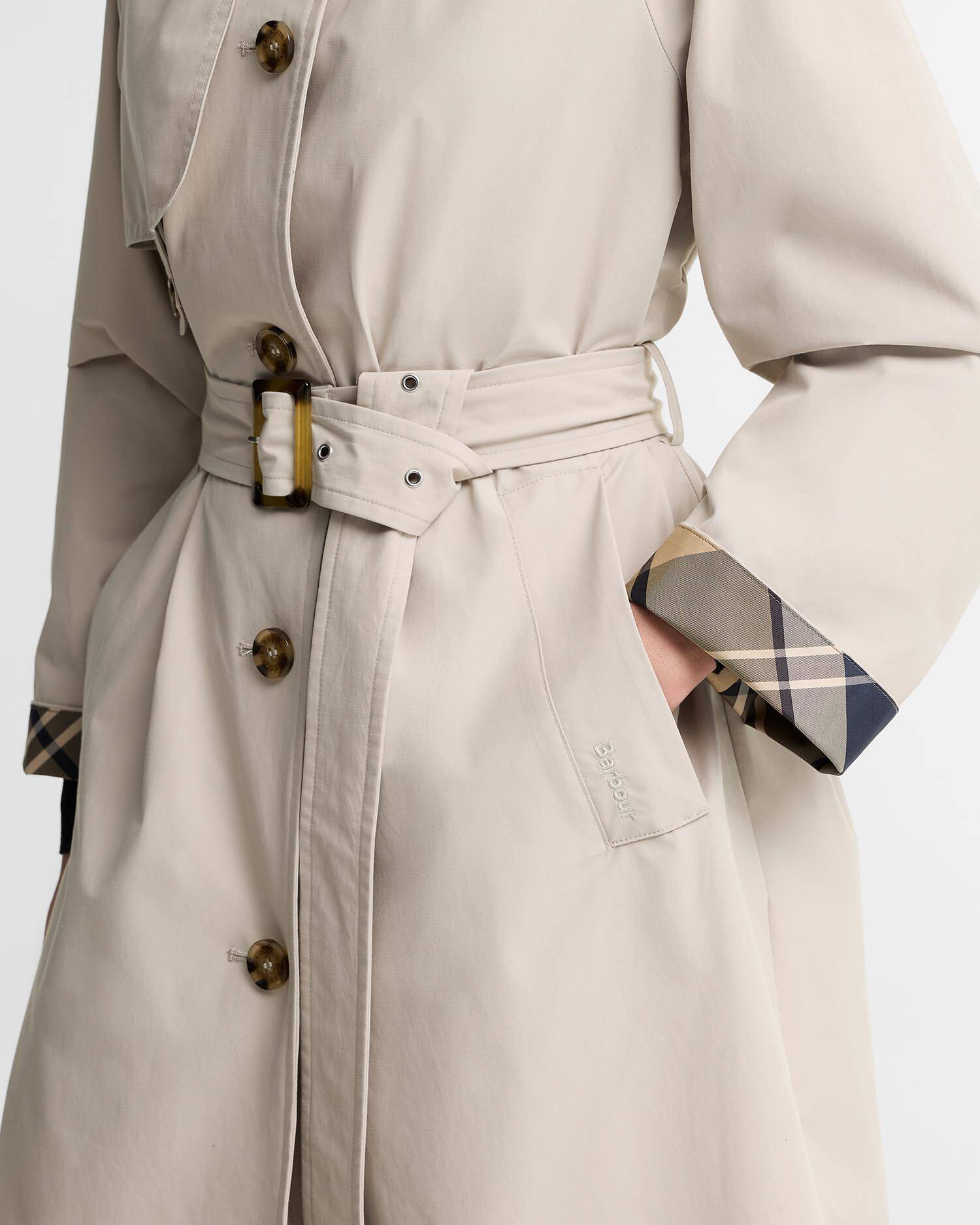 Antonella Showerproof Trench Coat Mist/Birchwood Dress image number 4