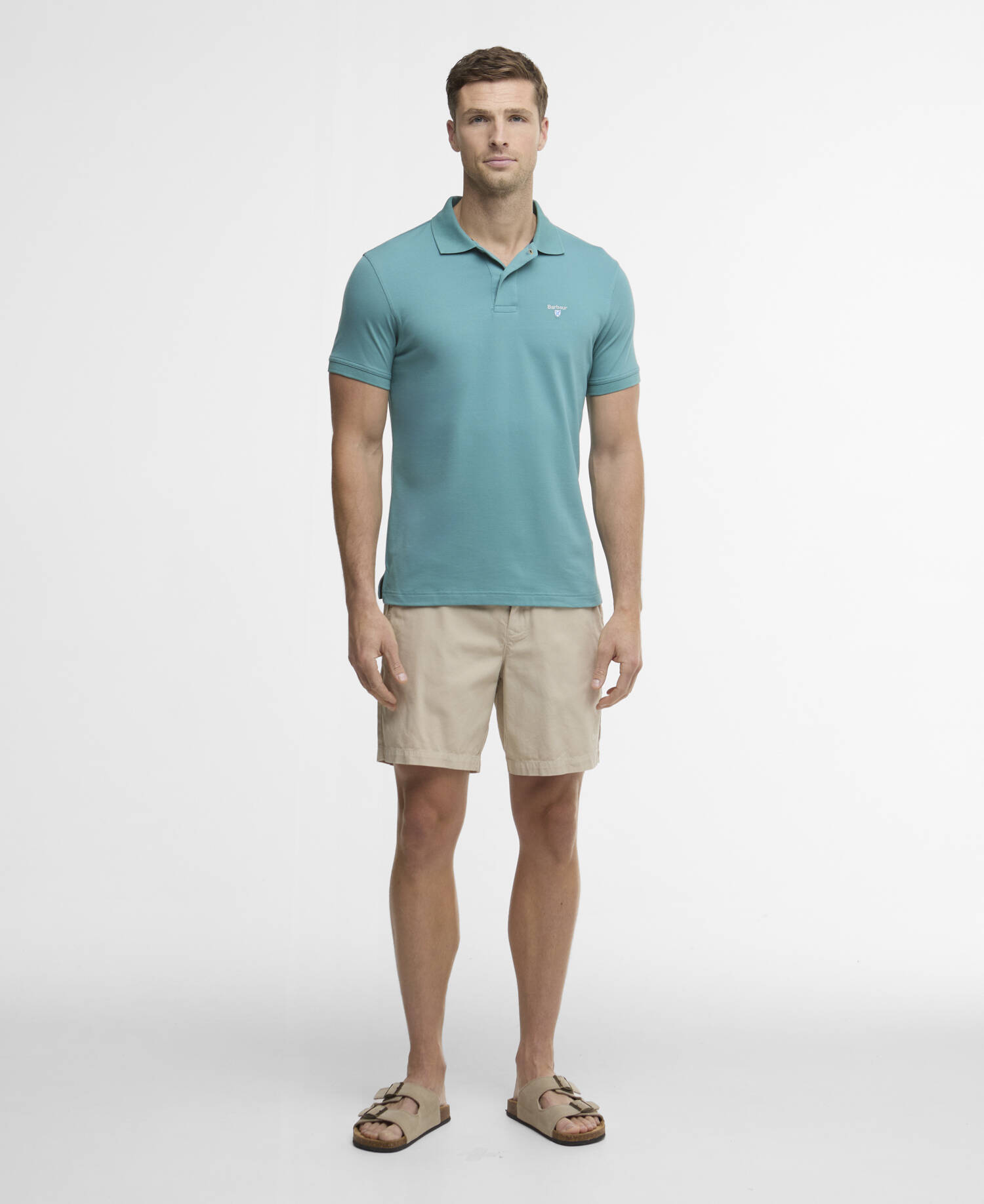 Poloshirt Active Short-Sleeved Light Teal image number 1
