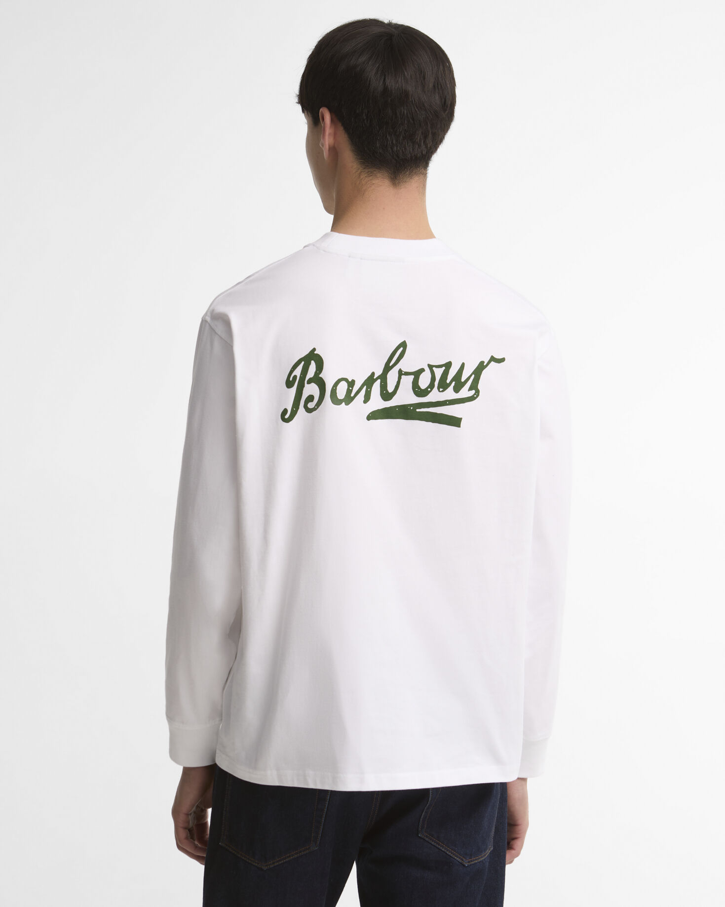Bowery Oversized Graphic Long-Sleeved T-Shirt White