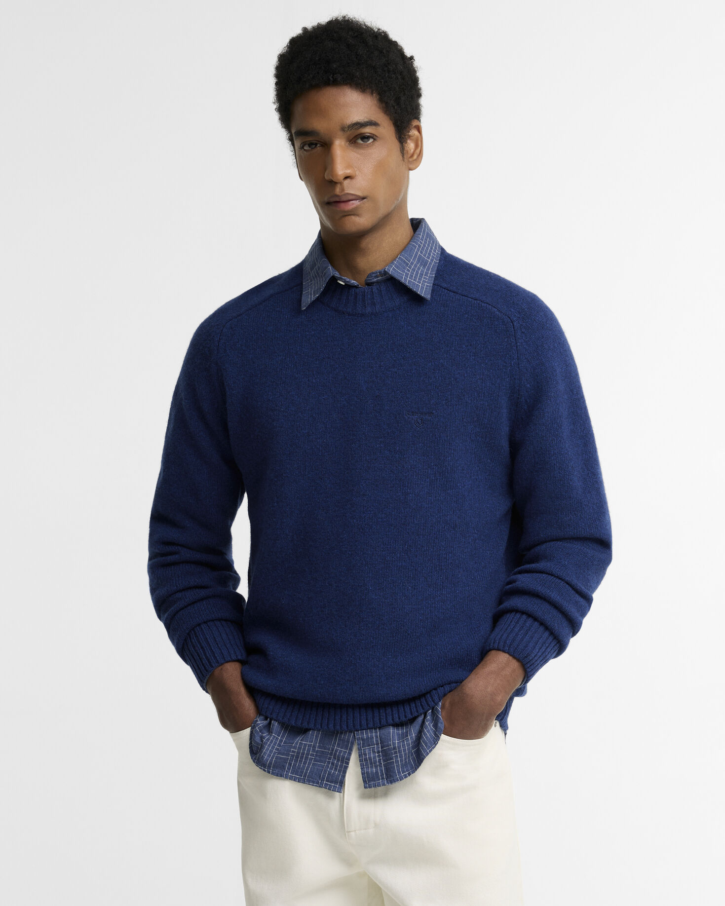 Newtown Crew Neck Jumper Inky Blue