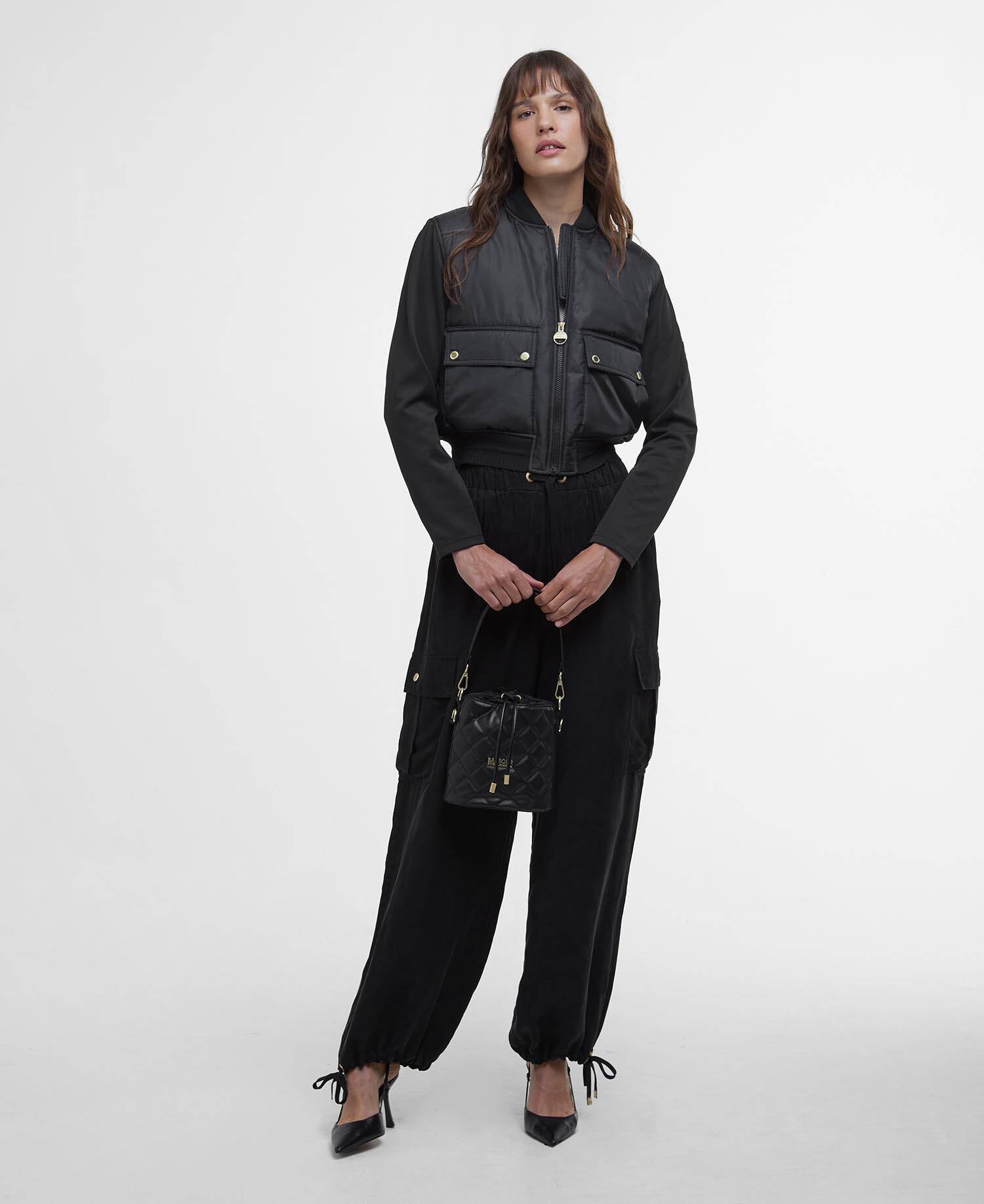 Emerson Quilted Bomber Jacket Classic Black image number 1